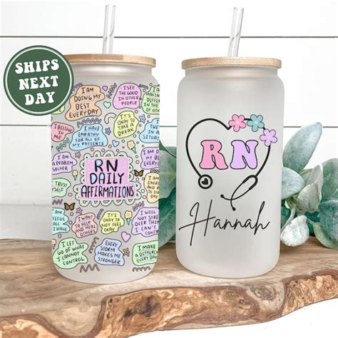 Personalized Registered Nurse Cups Etsy