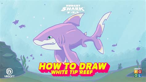 Hungry Shark How To Draw White Tip Reef Shark Youtube