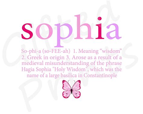 Name Meaning Print Butterfly Theme