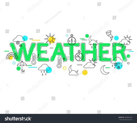 Weather Concept With Vector Icons And Elements. Weather Forecast. Weather Icons. Weather Banner ...