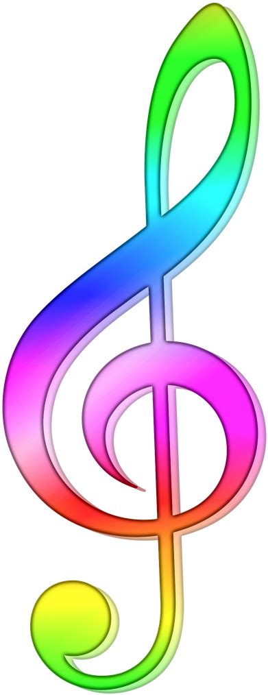 Download Colorful Treble Clef Png Clipart 5380245 Pinclipart
