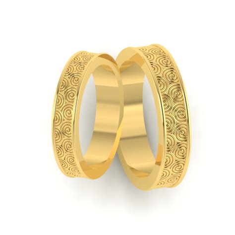 Circle Pattern Custom Wedding Ring