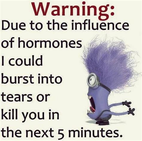 Menopause is the period at which women stop producing eggs, menstruation slows and hormone levels fall. Minion Warning Pictures, Photos, and Images for Facebook ...