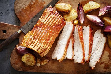 Slow Roasted Pork Belly With Apples