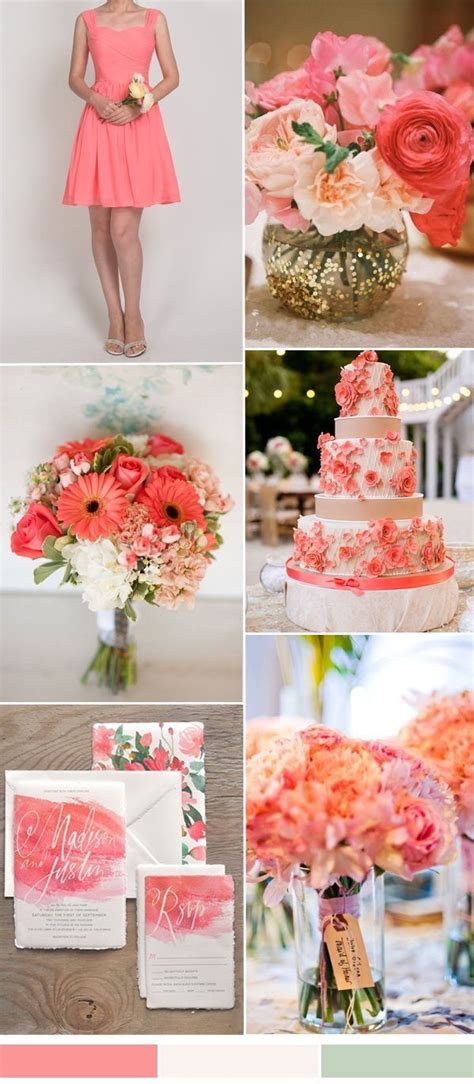Pin By Kiarra Baker On Flowers Coral Wedding Colors Pink Wedding