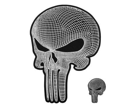 The Punisher Skull Large Patch Military Comics Character Etsy