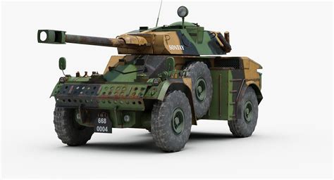 Panhard Aml 90 Armoured Car 3d Model