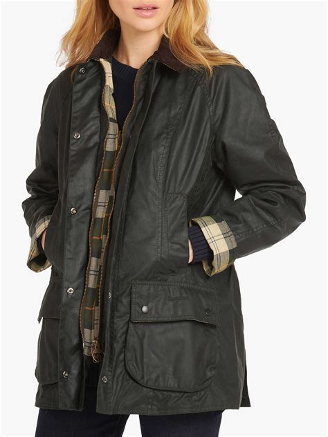 Barbour Classic Beadnell Waxed Jacket Sage At John Lewis And Partners