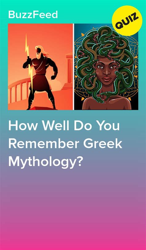 How Well Do You Remember Greek Mythology Mythology Greek Mythology