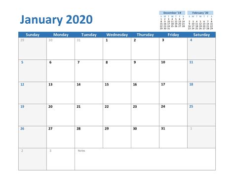 Word Calendar Templates 2020 Example Calendar Printable