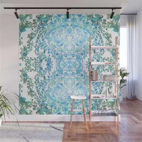Pattern 20 Shades Of Blue Wall Mural By Outside The Door Society6