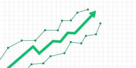 Premium Vector Financial Graph Growth Up Increase Profit Green Arrow