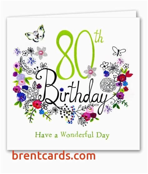 Free Printable 80th Birthday Cards Printable Templates