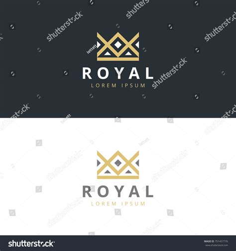 Geometric Vintage Creative Crown Abstract Logo Stock Vector Royalty