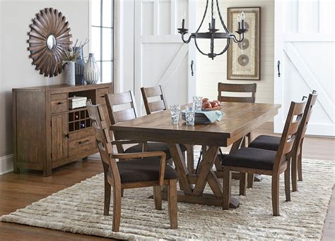 Shop our dining table sets, chairs and benches, comfortable cushions, barstools, bar carts, and more, to create a wonderful atmosphere for family gatherings and hosting guests, alike. Dakota Dining Room Set Samuel Lawrence Furniture ...