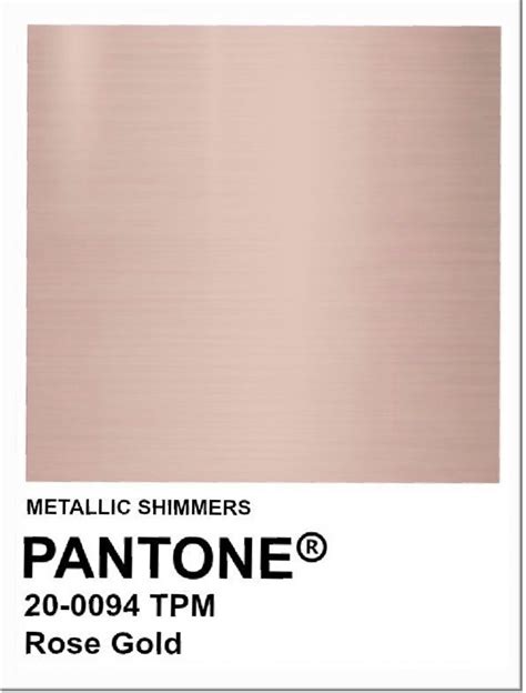 √ Rose Gold Pantone Number