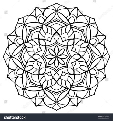 Stylized Round Element Medieval Ornament Sketch Stock Vector Royalty