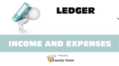 Minus expenses for the month: LEDGER 5 - INCOME AND EXPENSES - YouTube