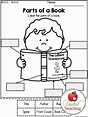 Parts Of A Book Worksheet For Kindergarten - Blog Rave