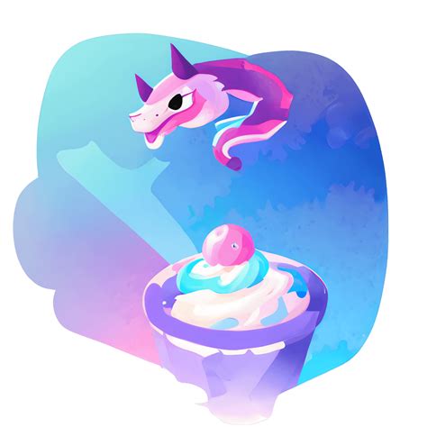 Kawaii Chibi Dragon Eating Ice Cream Graphic · Creative Fabrica