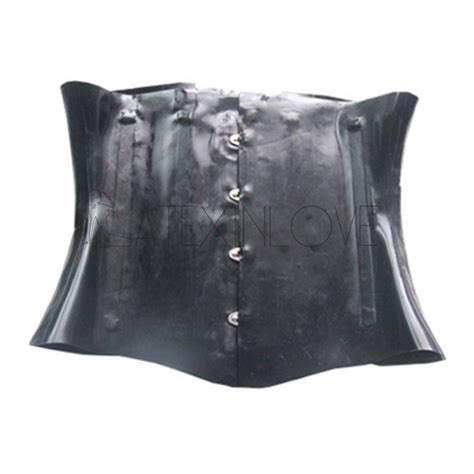 1mm Thickness Black Latex Womens Corsets Fetish With Keel For Unique