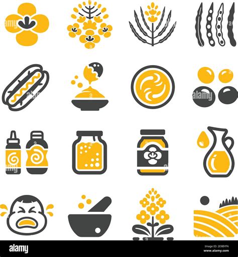 Mustard Icon Setvector And Illustration Stock Vector Image And Art Alamy