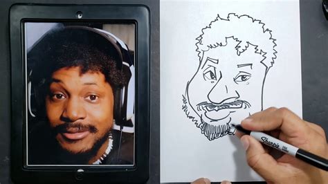 How To Draw A Caricature Of Coryxkenshin Youtube