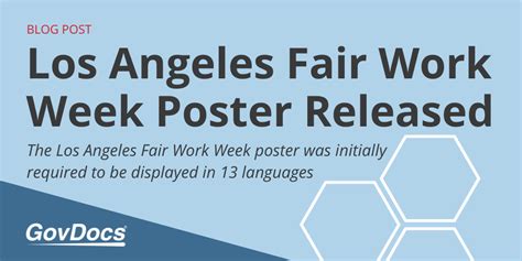 Los Angeles Fair Work Week Poster Released Govdocs