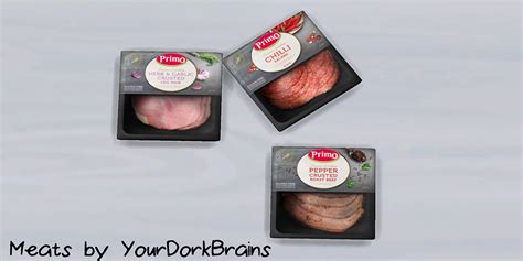 Ts4 And Ts3 Packaged Meat Ydb Sims 4 Kitchen Sims 4 Sims