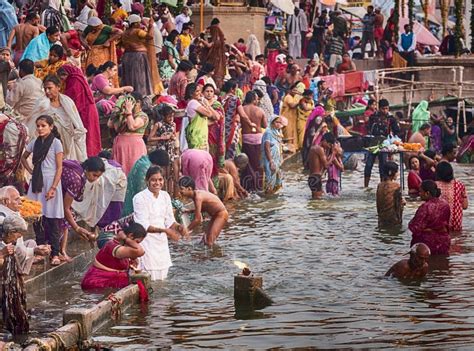 Woman Bathing On The Ganges River Editorial Photo Image Of Bank People 84132576