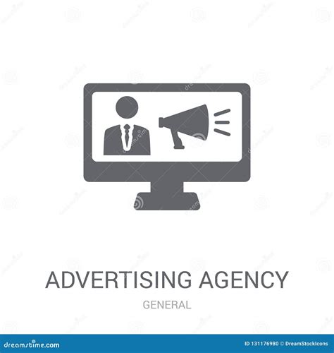 Advertising Agency Icon Trendy Advertising Agency Logo Concept Stock
