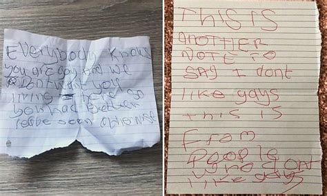 lesbian couple horrified after two vile homophobic notes are posted through their door in stoke