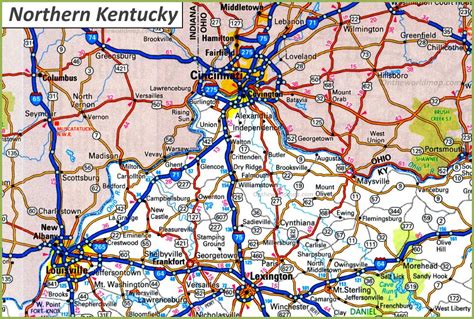 Map Of Southern Indiana And Northern Kentucky My Maps
