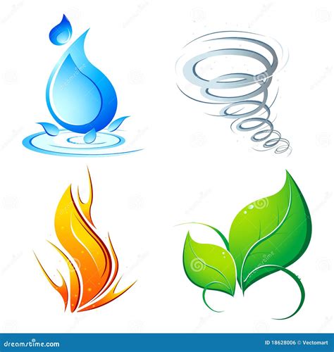 Four Element Of Earth Stock Vector Illustration Of Environment 18628006
