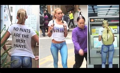 Watch Model Walks Half Naked Around Hong Kong