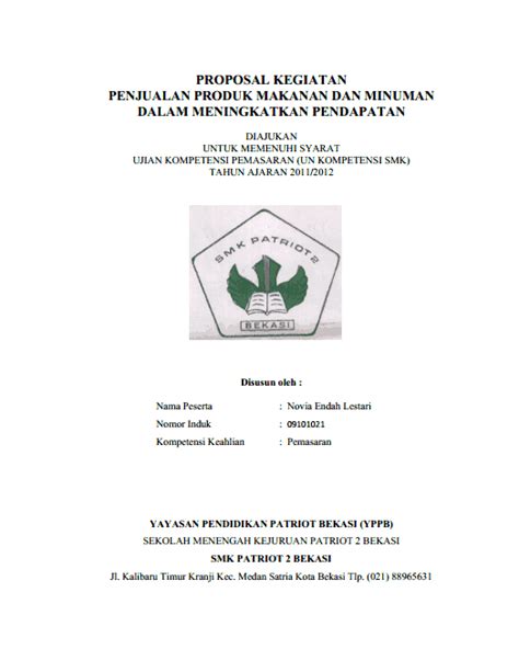 Contoh proposal usaha makanan kurang lebih sama dengan proposal usaha di bidang lainnya. Kumpulan Contoh Cover Proposal - contoh cara membuat surat ...