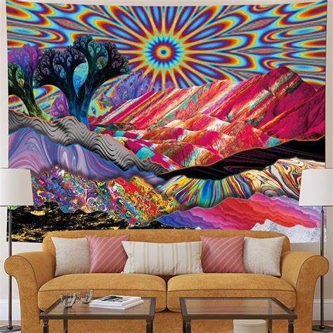 Shop for tapestries in wall decor. Psychedelic Wall Tapestry 05 in 2020 | Room tapestry ...