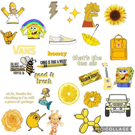 √ Yellow Aesthetic Stickers