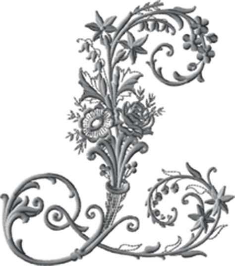 See more ideas about embroidery patterns, embroidery, pattern. L from Victorian Whitework Font