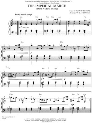 Music notation created and shared online with flat. "The Imperial March" from 'Star Wars' Sheet Music (Piano Solo) - Download & Print