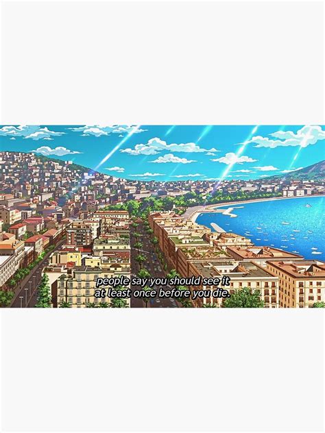Naples As Seen In Jojo Golden Wind Vento Aureo ︎ Napoli Poster For
