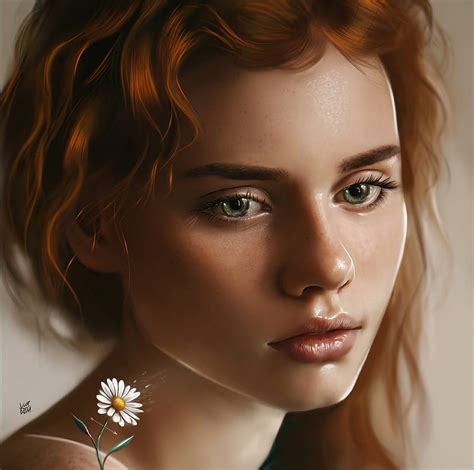 1179x2556px 1080p Free Download Realistic Sad Girl Redhead Artwork