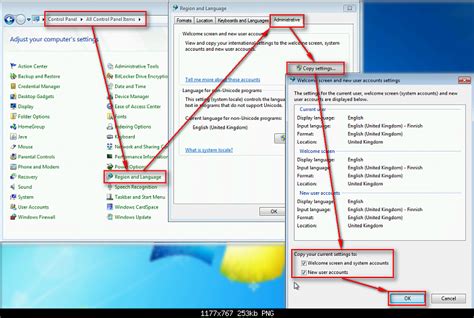 Change Windows 7810 System Language Welcome Screen Login Etc