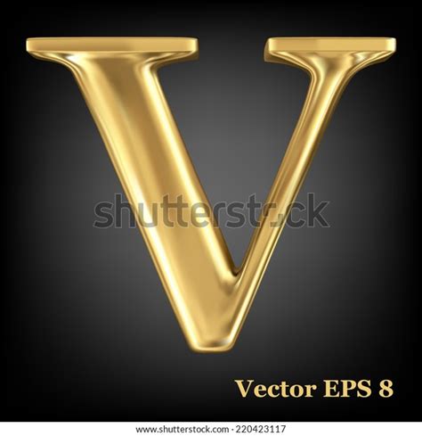 Golden Shining Metallic 3d Symbol Capital Stock Vector Royalty Free