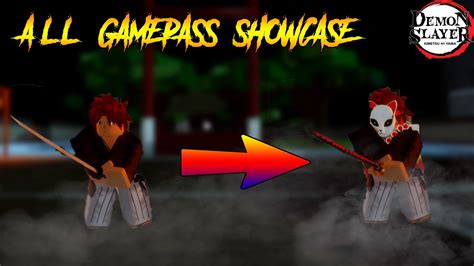 All Gampasses In Demon Slayer Rpg 2 Roblox Gamepass Showcase Youtube