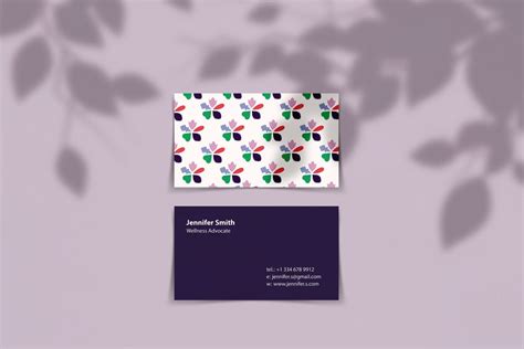 Women Business Card Template Flower Business Cards Printable Small