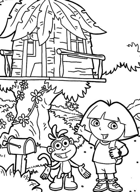 Tree House Coloring Pages - Coloring Pages