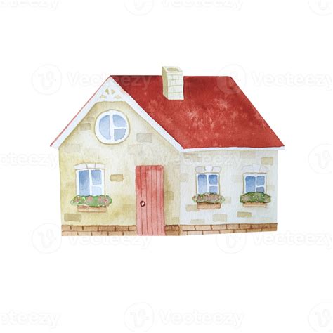 Watercolor House In Hands 12447290 Png