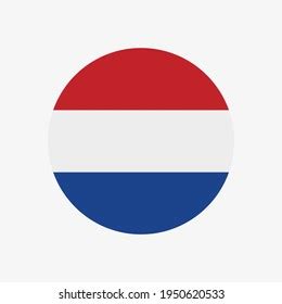 Round Dutch Flag Vector Icon Isolated Stock Vector Royalty Free Shutterstock
