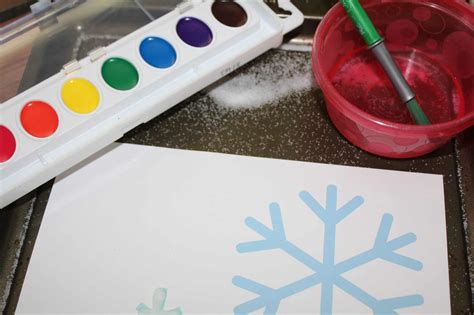 Snowflake Salt Painting A Winter Themed Project Youll